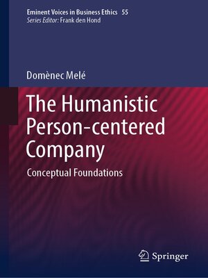 cover image of The Humanistic Person-centered Company